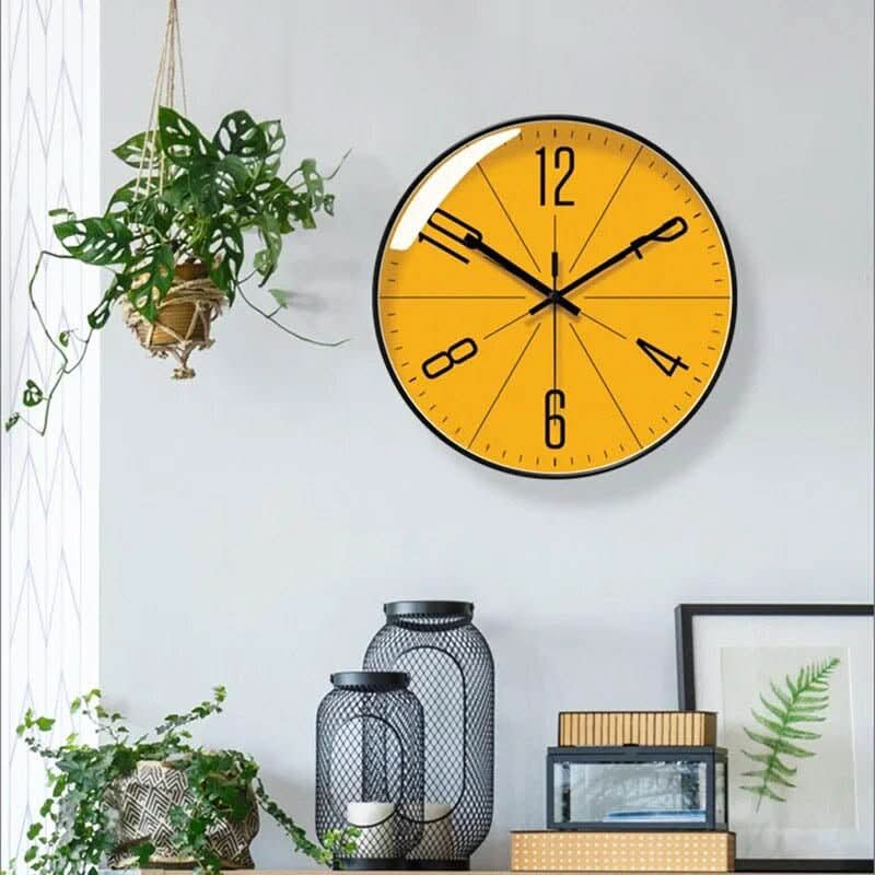 Horloge murale scandinave mouvement silencieux noir blanc 30cm salon bureau moderne | Restfield